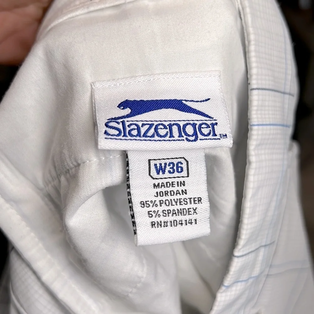 Slazenger White and Blue Plaid Golf Short size 36